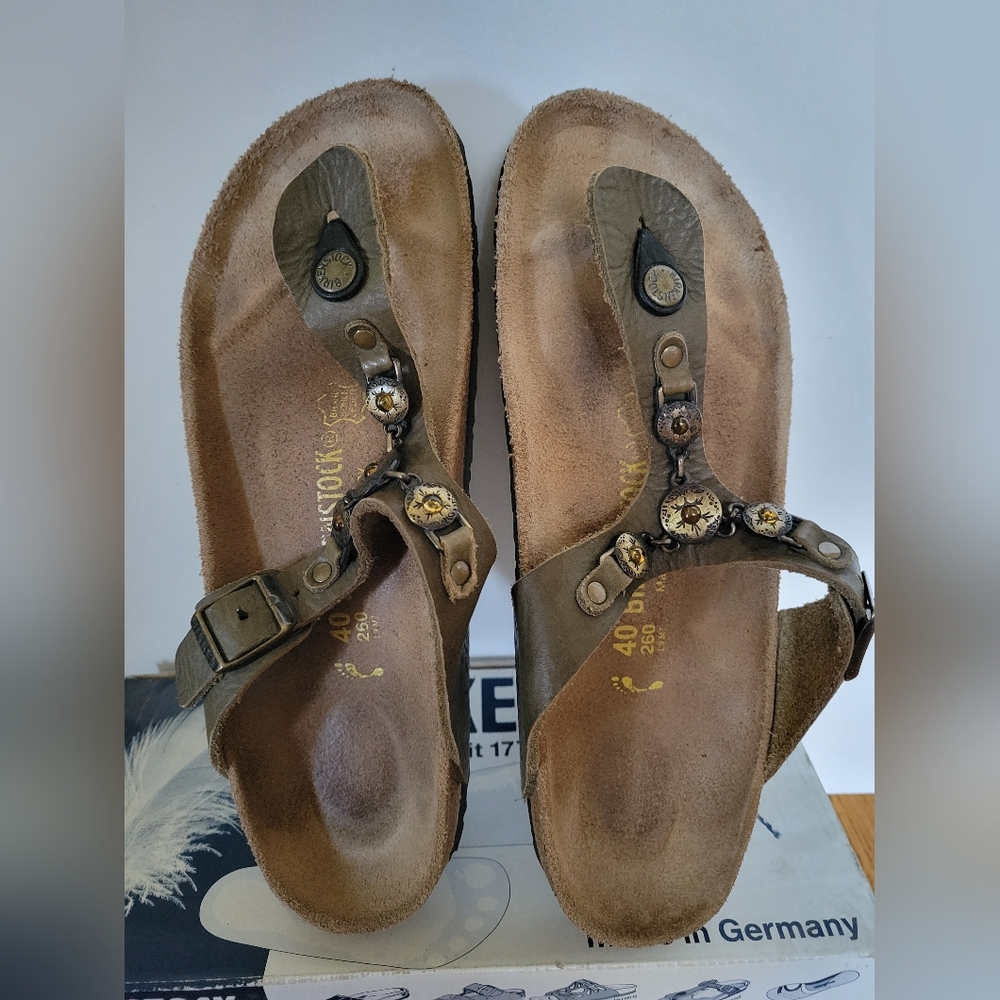Birkenstock Gizeh Chain Cortina Green